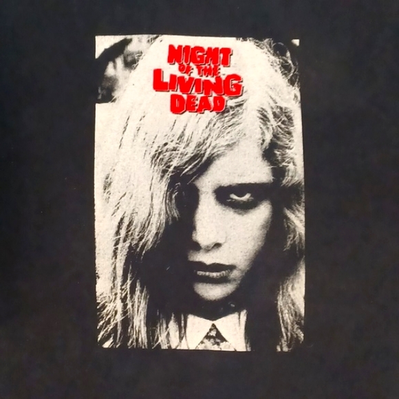 NIGHT OF THE LIVING DEAD zombie girl.2x BLACK SHORT-SLEEVED TSHIRT EUC - Picture 2 of 9